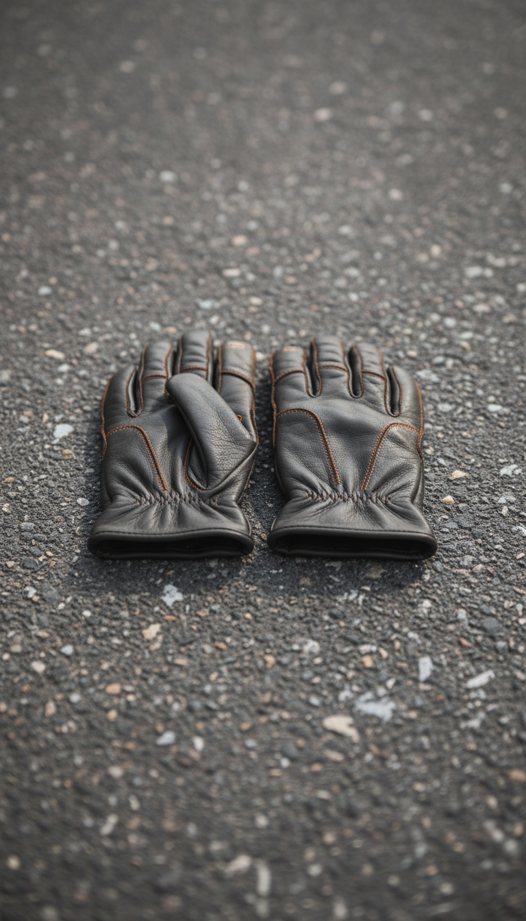 Touchscreen Leather Moto Gloves