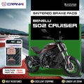 Sintered Brake Pads For Benelli 502C Cruiser - Rear - CB662 - 1 Set - CRANK1