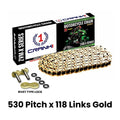 Chain For Honda CBR 1000RR Fireblade 2020 Onwards - 530 Pitch x 118 Links Gold ZVMX - CRANK1