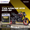 Ceramic Brake Pads For TVS Apache RTR 200 4V Rear CRM269 1 Set CRANK1