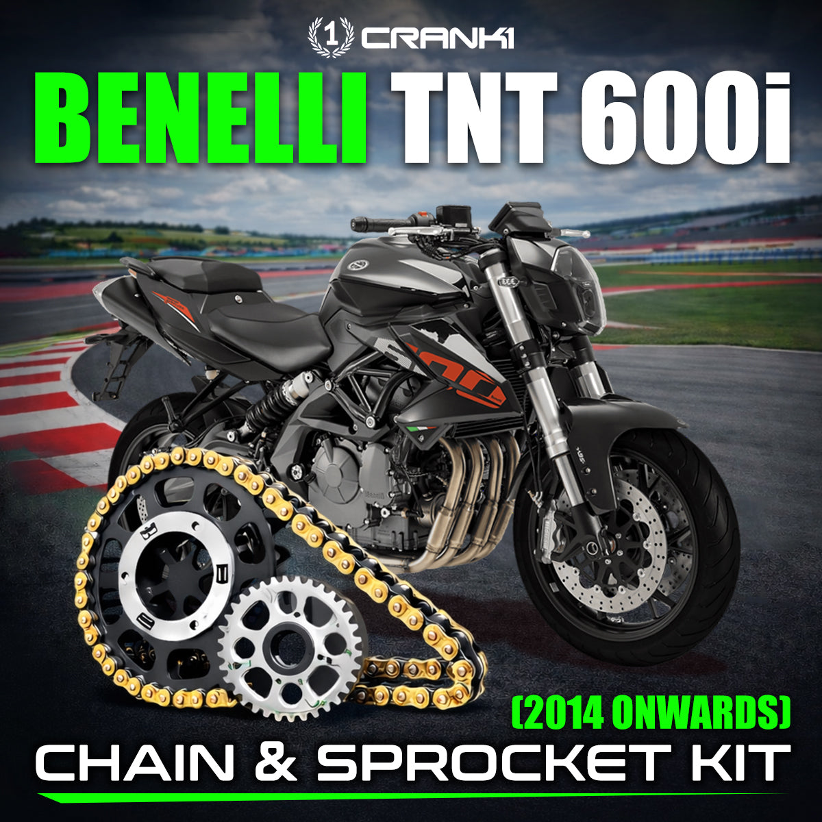 Chain And Sprocket Kit For Benelli TNT 600i 2014 Onwards - CRANK1