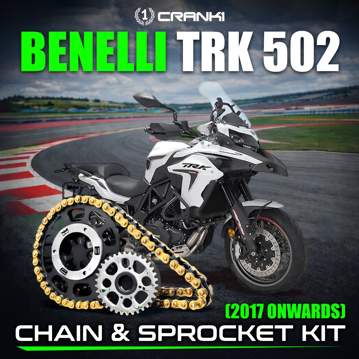 Chain And Sprocket Kit For Benelli TRK 502 2017 Onwards - CRANK1