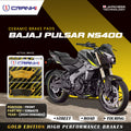 Ceramic Brake Pads For Bajaj Pulsar NS400 2024 Onwards Front CRM479 1 Set CRANK1