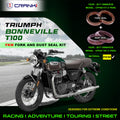 Fork And Dust Seals Kit For Triumph Bonneville T100 2017 Onwards - CRANK1