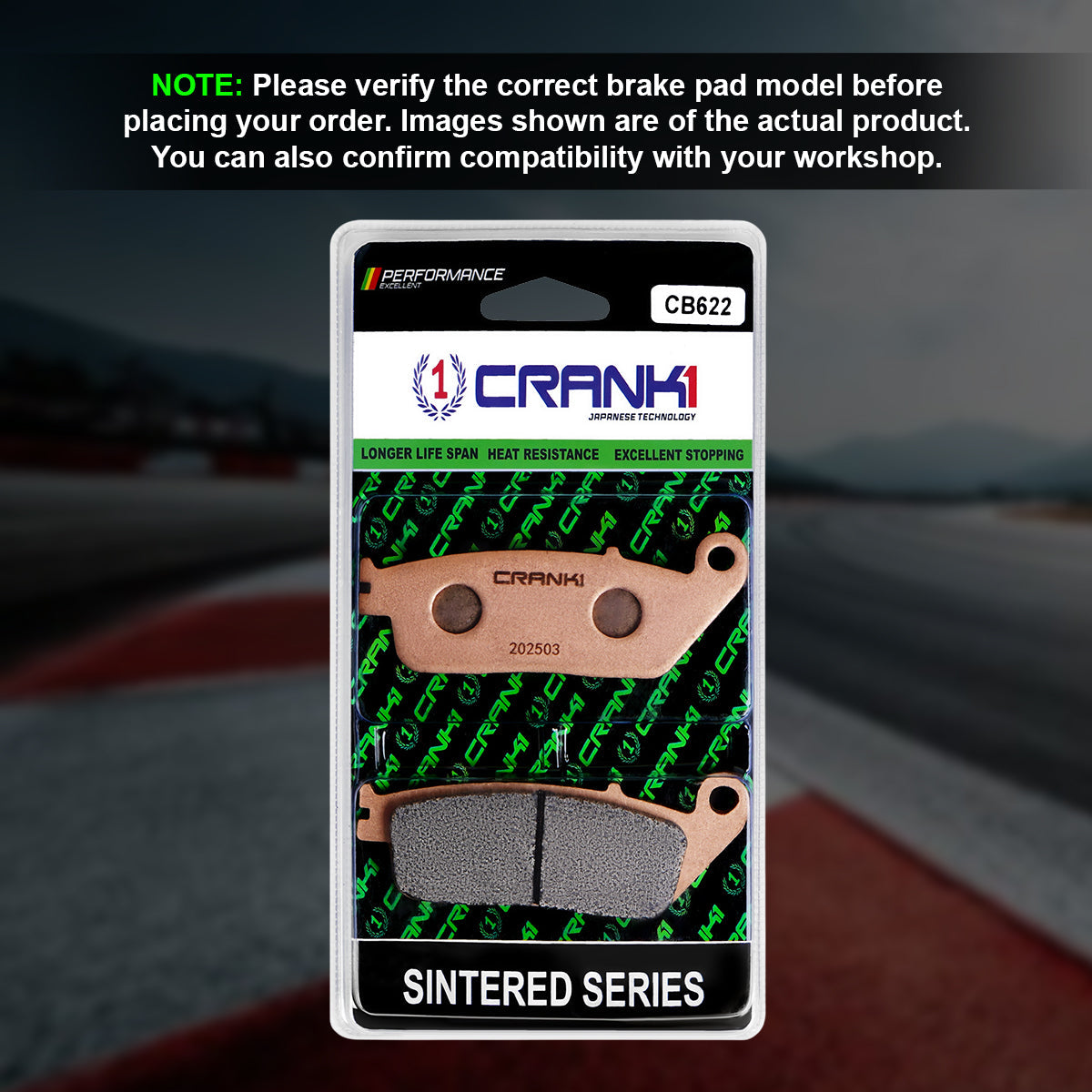 Sintered Brake Pads For Triumph Street Triple S 765 2017-2020 - Front - CB622 - 2 Sets - CRANK1