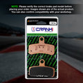 Sintered Brake Pads For Harley Davidson Dyna Street Bob Upto 2018 - Front - CB754 - 1 Set - CRANK1