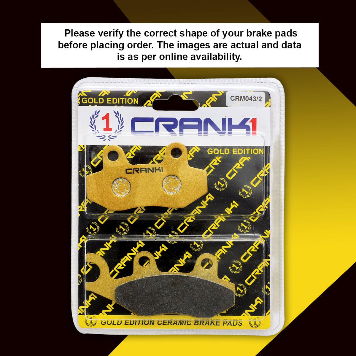 Ceramic Brake Pads For Triumph Street Twin Rear CRM043 2 1 Set CRANK1