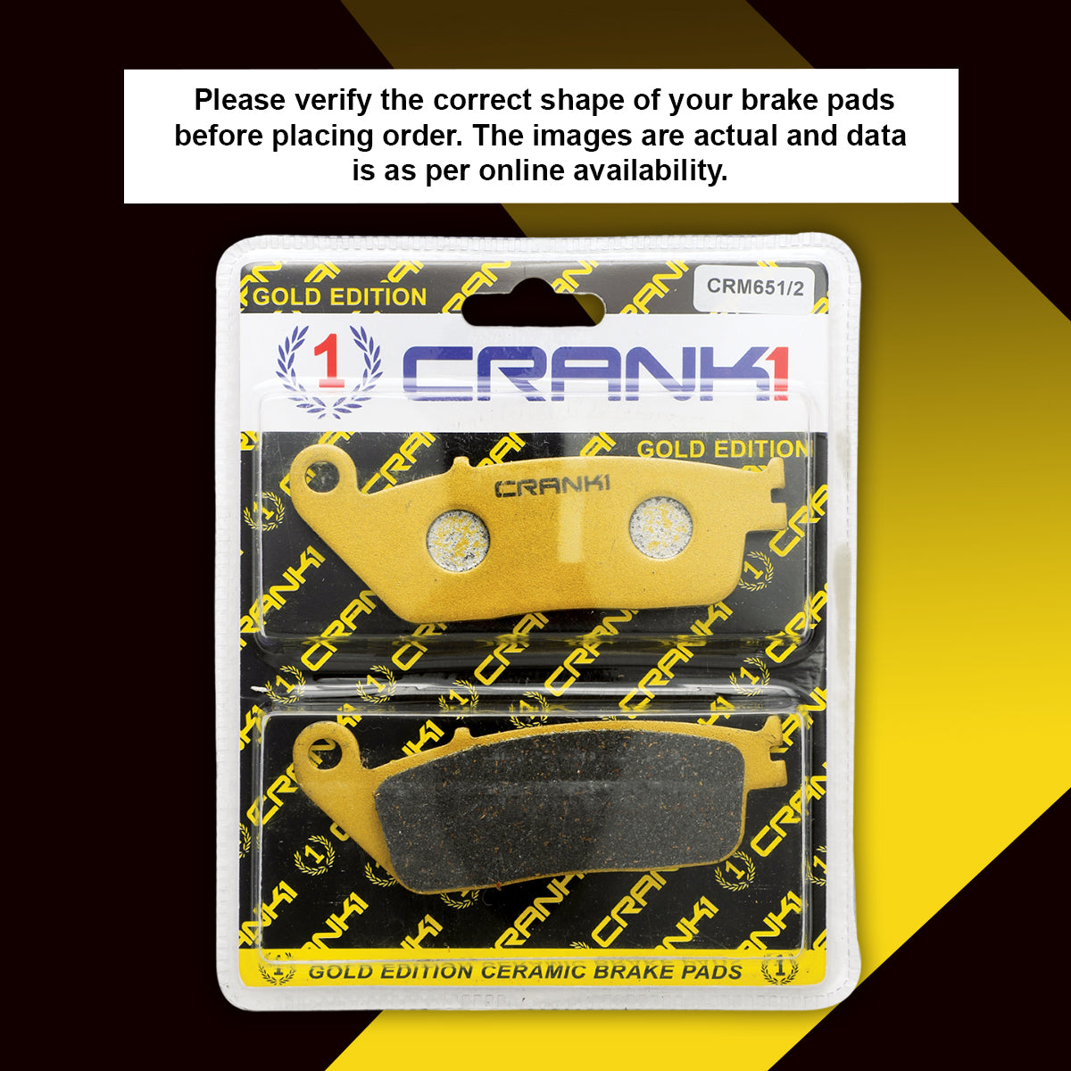 Ceramic Brake Pads For Triumph Street Twin Front CRM651 2 1 Set CRANK1