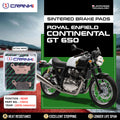 Sintered Brake Pads For Royal Enfield Continental GT 650 2018 Onwards - Rear - CB312 - 1 Set - CRANK1