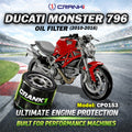 Oil Filter For Ducati Monster 796 2010-2016 - CPO153 - CRANK1