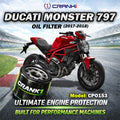 Oil Filter For Ducati Monster 797 2017-2018 - CPO153 - CRANK1