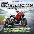 Oil Filter For Ducati Multistrada 950 2017 Onwards - CPO153 - CRANK1