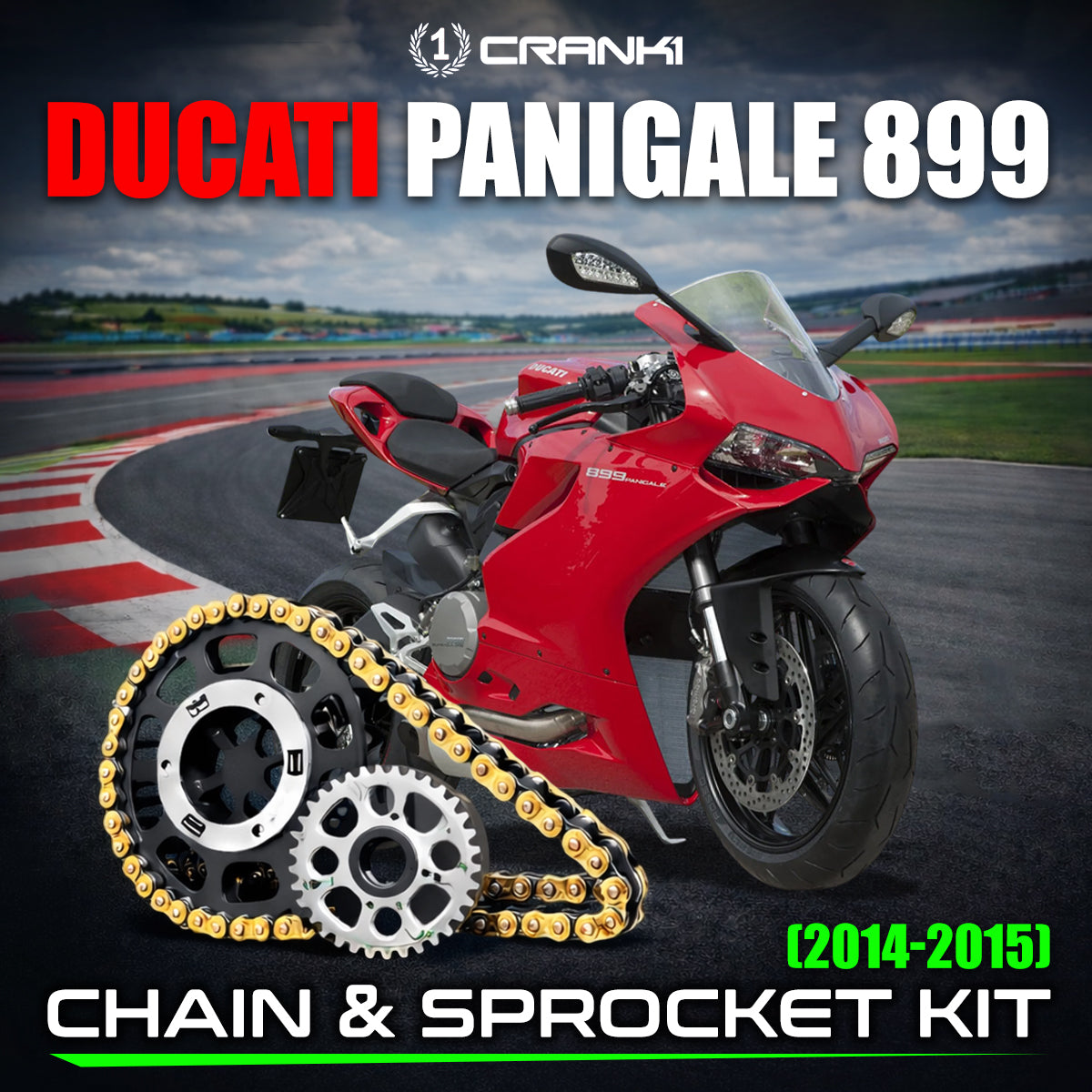 Chain And Sprocket Kit For Ducati Panigale 899 2014-2015 - CRANK1