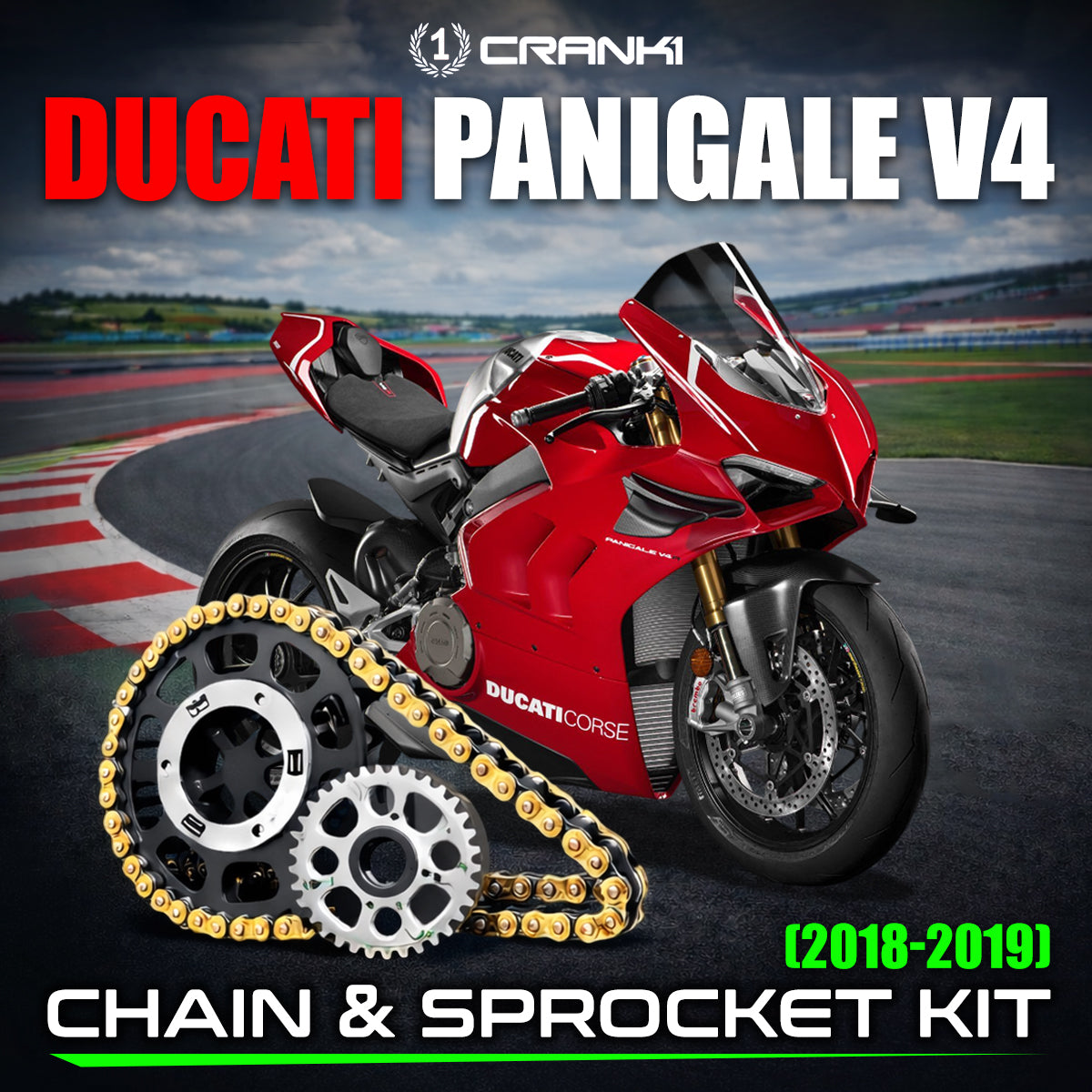 Chain And Sprocket Kit For Ducati Panigale V4 2018-2019 - CRANK1