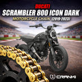 Chain For Ducati Scrambler 800 Icon Dark 2019-2023 - 520 Pitch x 106 Links Gold ZVMX - CRANK1