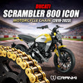 Chain For Ducati Scrambler 800 Icon 2019-2023 - 520 Pitch x 106 Links Gold ZVMX - CRANK1