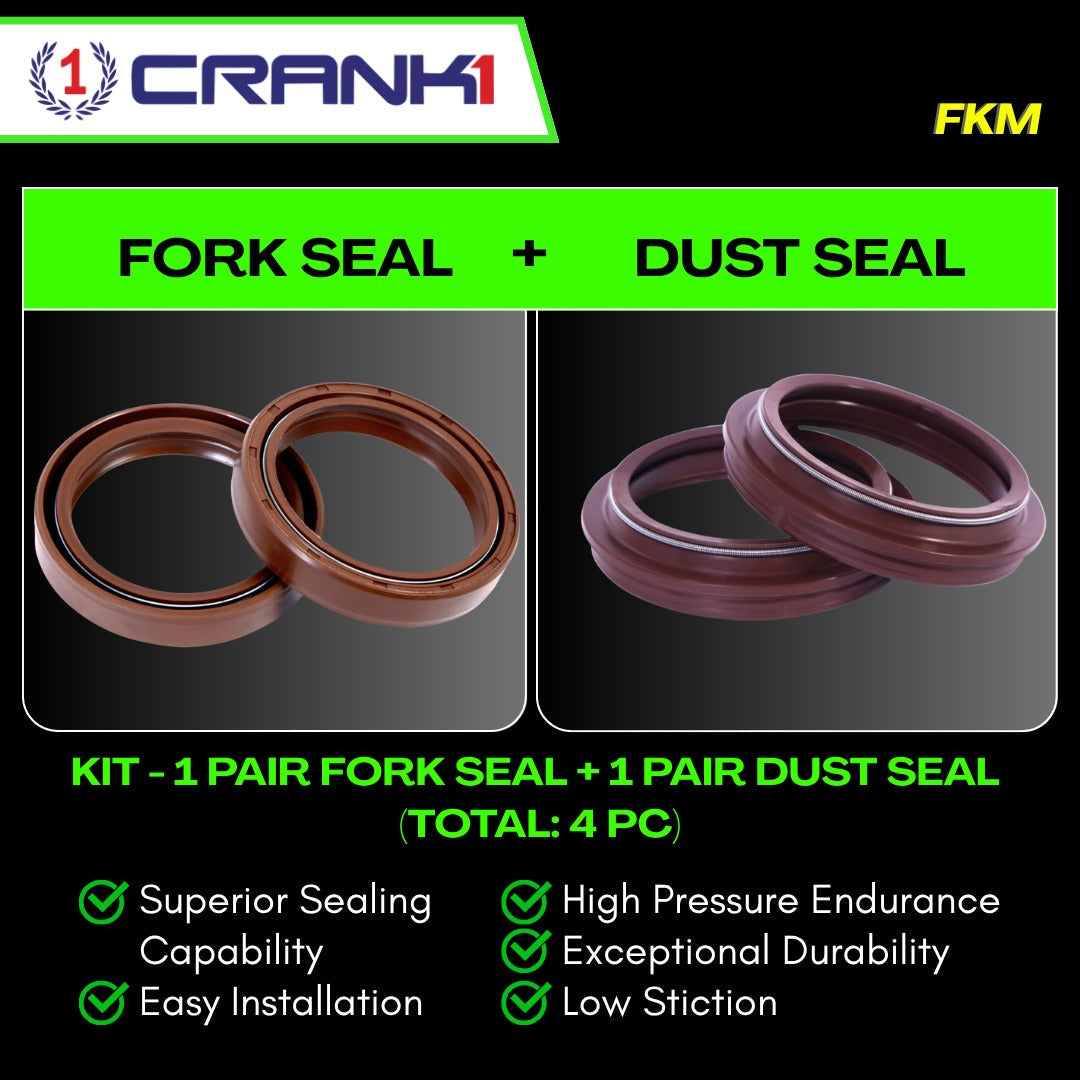 Fork And Dust Seals Kit For Kawasaki MX - CRANK1