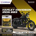 Ceramic Brake Pads For Harley Davidson Sportster Iron 883 2009 2013 Front CRM9009 1 Set CRANK1