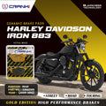 Ceramic Brake Pads For Harley Davidson Sportster Iron 883 2009 2013 Rear CRM0109 1 Set CRANK1