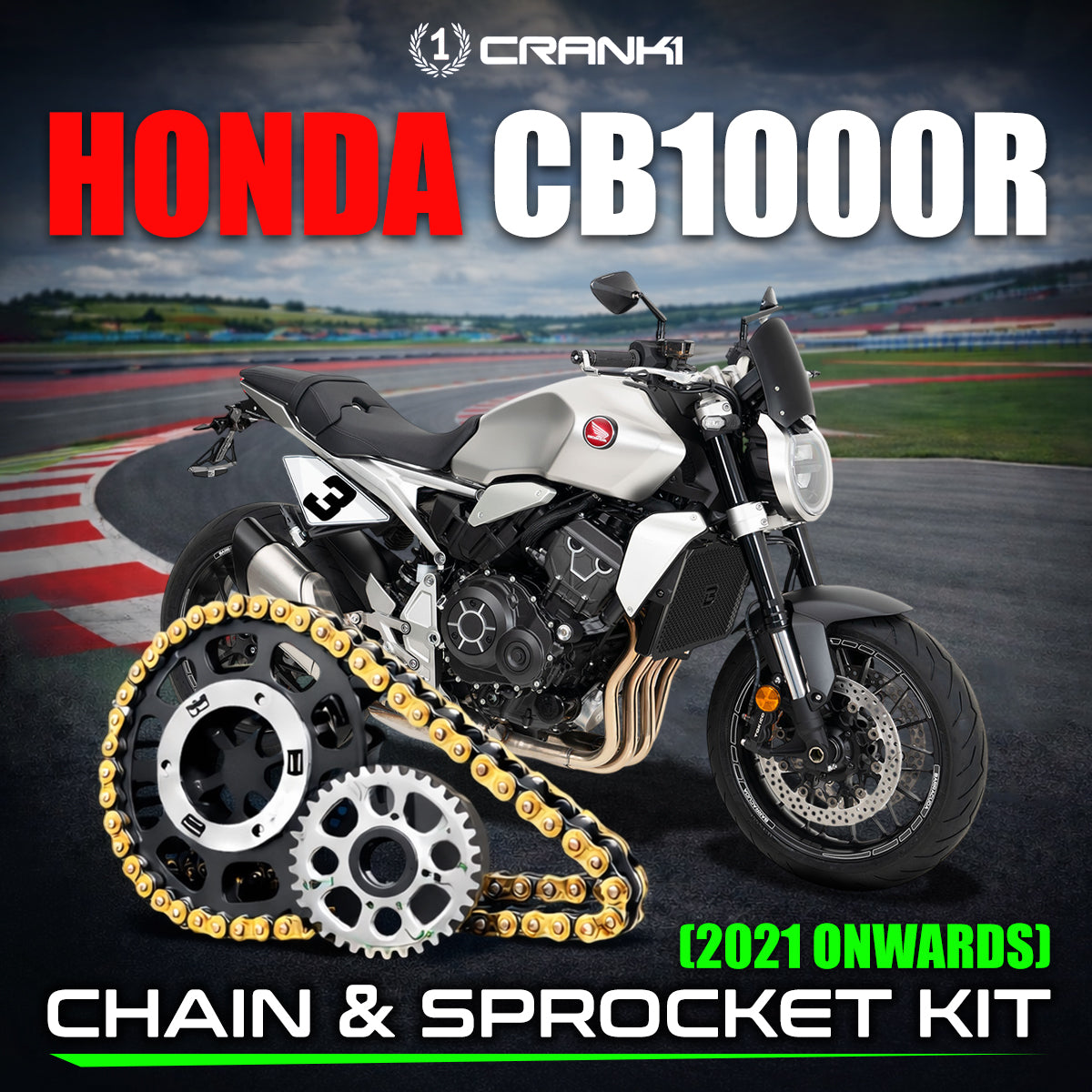 Chain And Sprocket Kit For Honda CB1000R 2021 Onwards - CRANK1