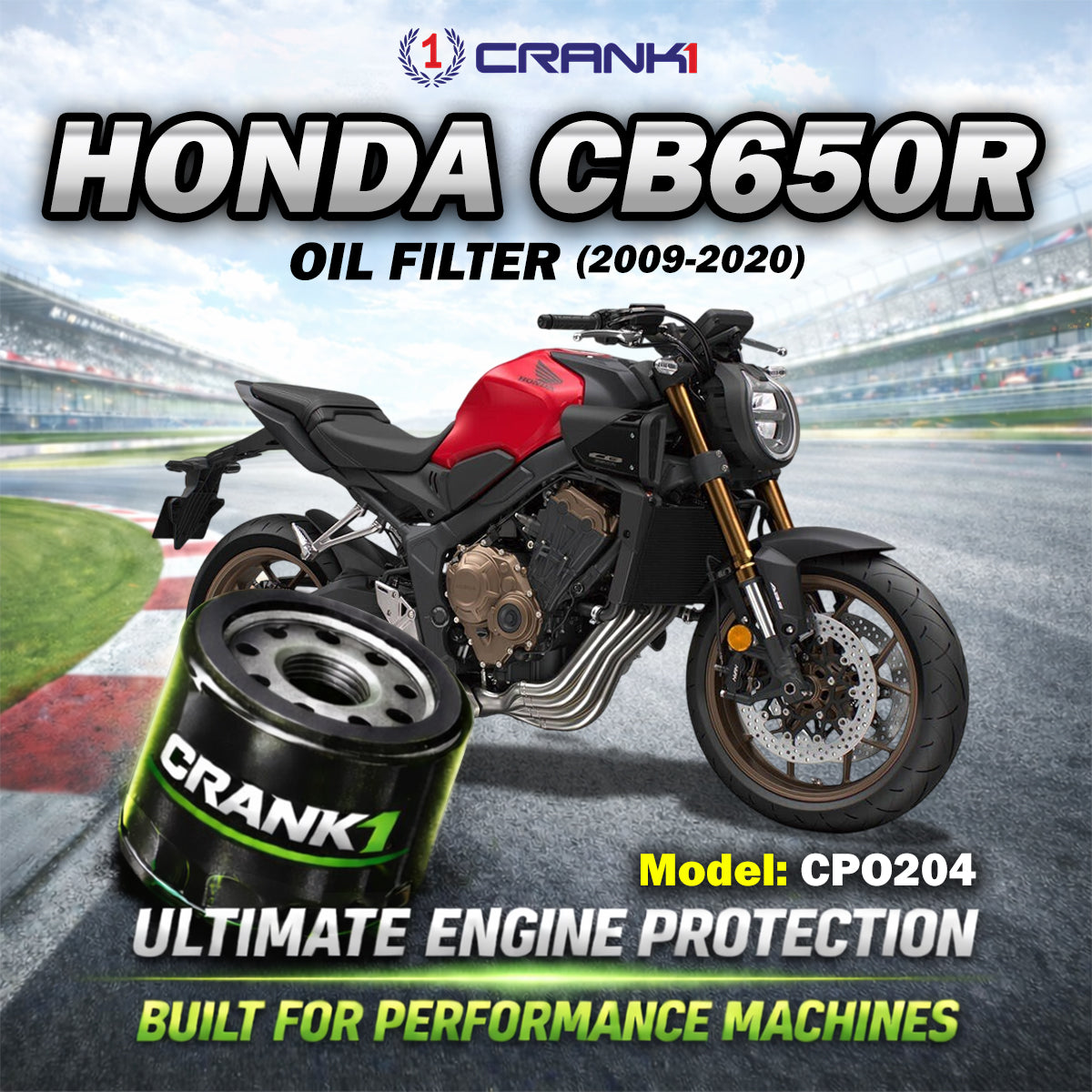 Oil Filter For Honda CB650R 2019-2020 - CPO204 - CRANK1