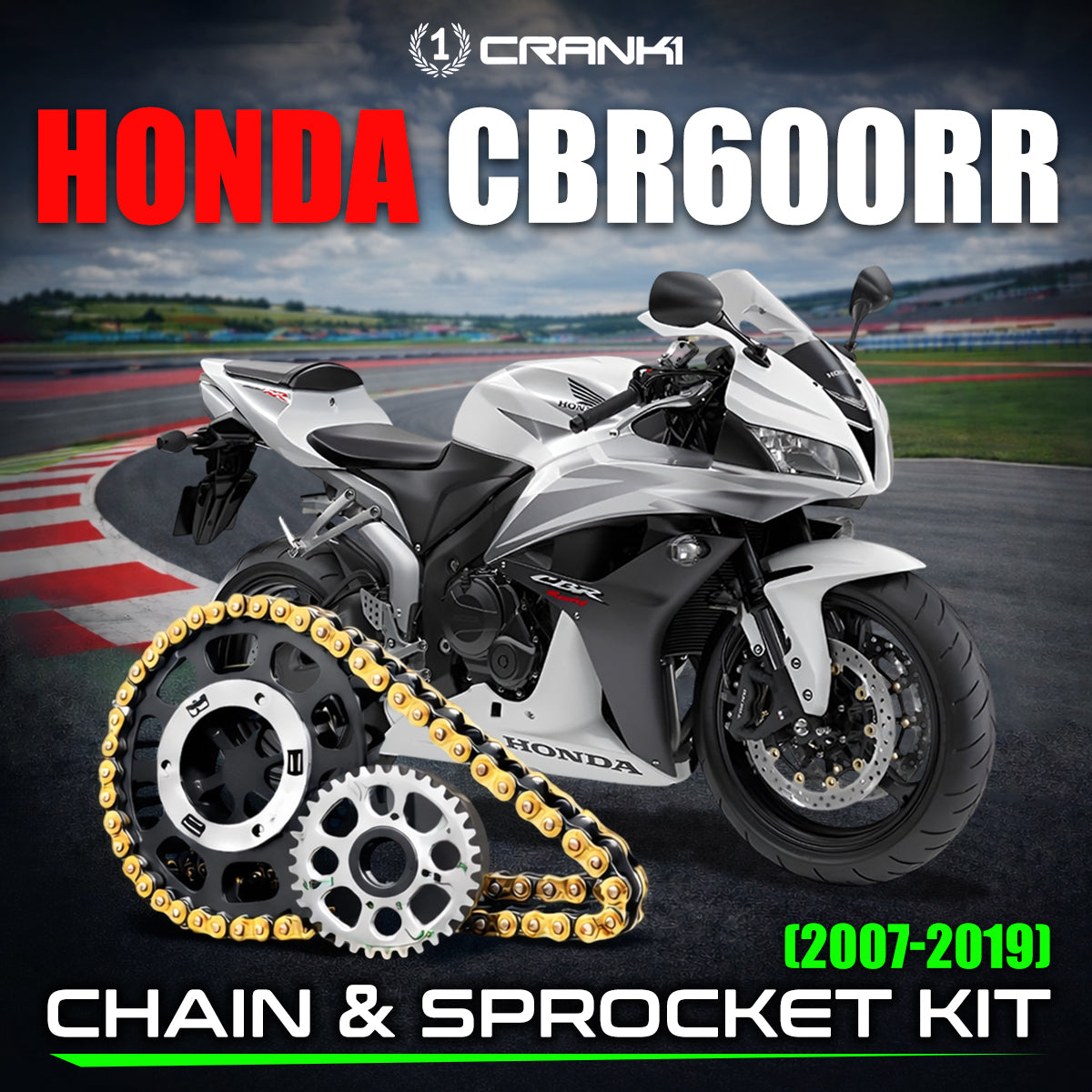 Chain And Sprocket Kit For Honda CBR600RR 2007-2019 - CRANK1