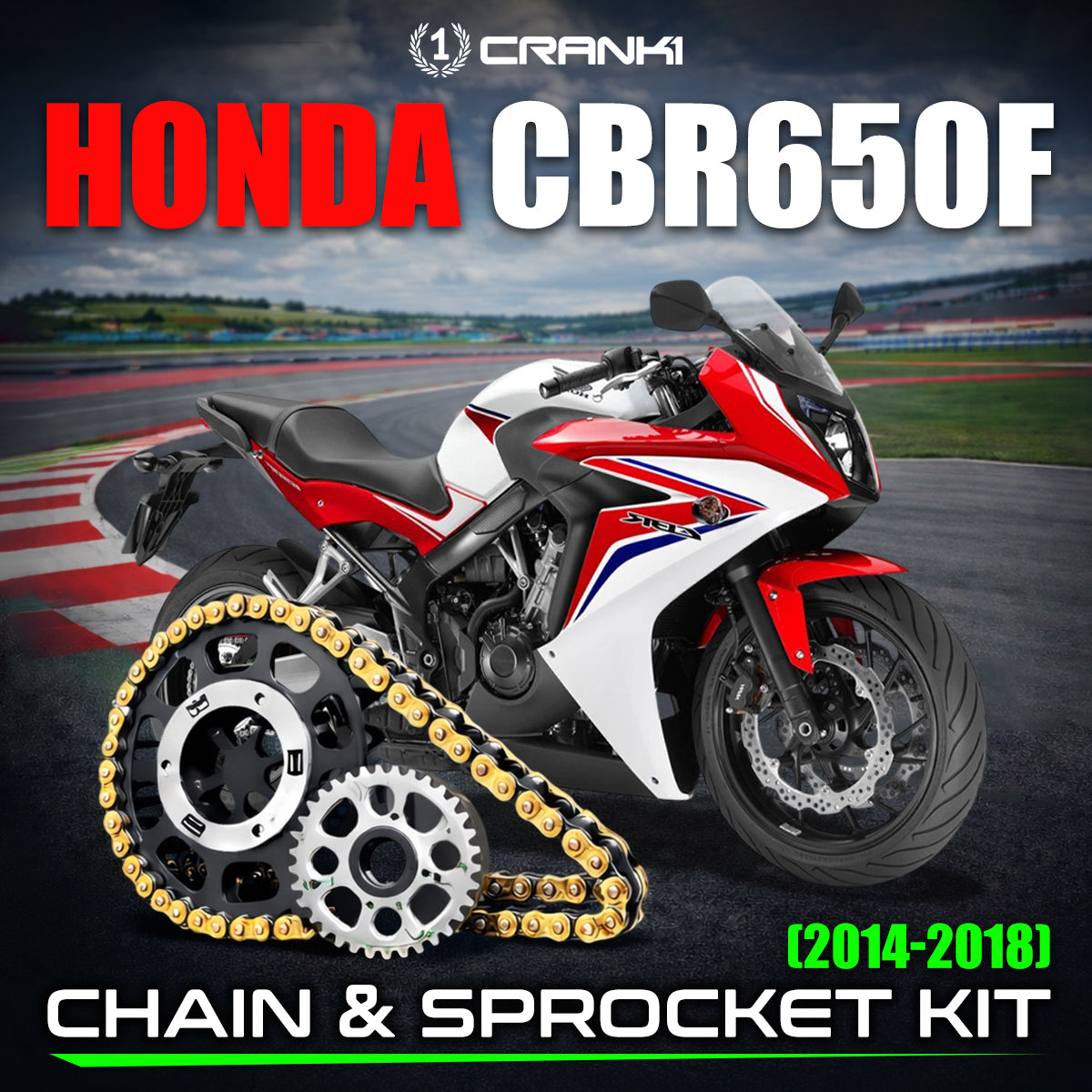 Chain And Sprocket Kit For Honda CBR650F 2014-2018 - CRANK1