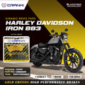 Ceramic Brake Pads For Harley Davidson Sportster Iron 883 2014 Onwards Front CRM2809 1 Set CRANK1