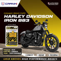 Ceramic Brake Pads For Harley Davidson Sportster Iron 883 2014 Onwards Rear CRM634 1 Set CRANK1