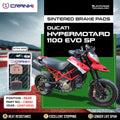 Sintered Brake Pads For Ducati Hypermotard 1100 EVO SP 2007-2012 - Rear - CB662 - 1 Set - CRANK1