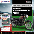 Sintered Brake Pads For Benelli Imperiale 400 2020 Onwards - Rear - CB896 - 1 Set - CRANK1