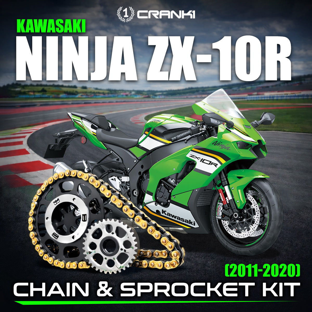 Chain And Sprocket Kit For Kawasaki Ninja ZX-10R 2011-2020 - CRANK1