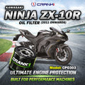 Oil Filter For Kawasaki Ninja ZX-10R 2011 Onwards - CPO303 - CRANK1
