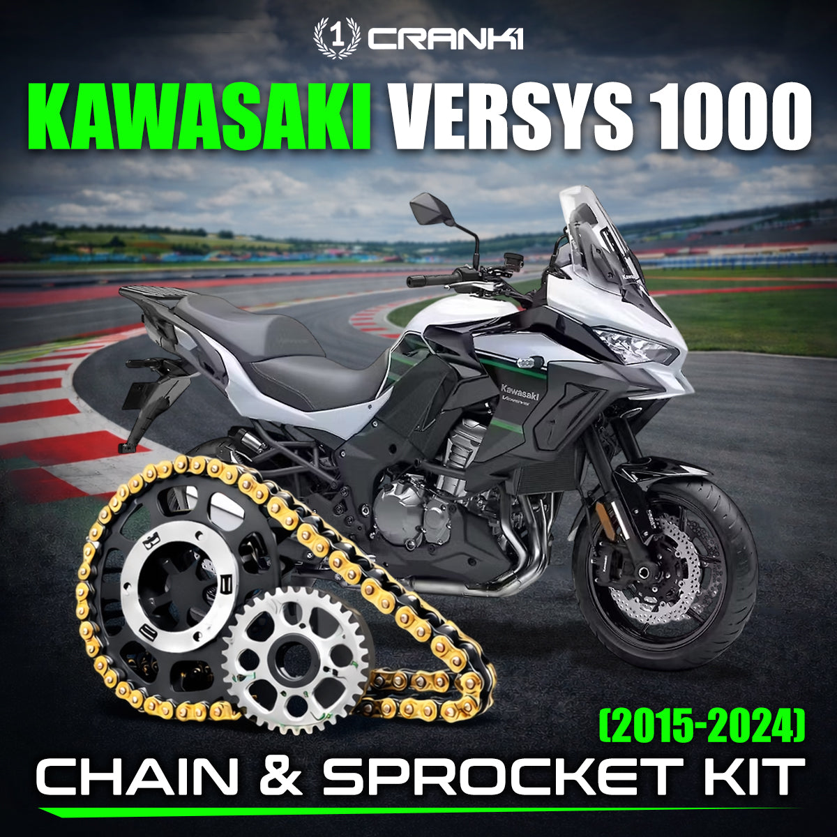 Chain And Sprocket Kit For Kawasaki Versys 1000 2015-2024 - CRANK1