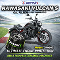 Oil Filter For Kawasaki Vulcan S 2015 Onwards - CPO303 - CRANK1