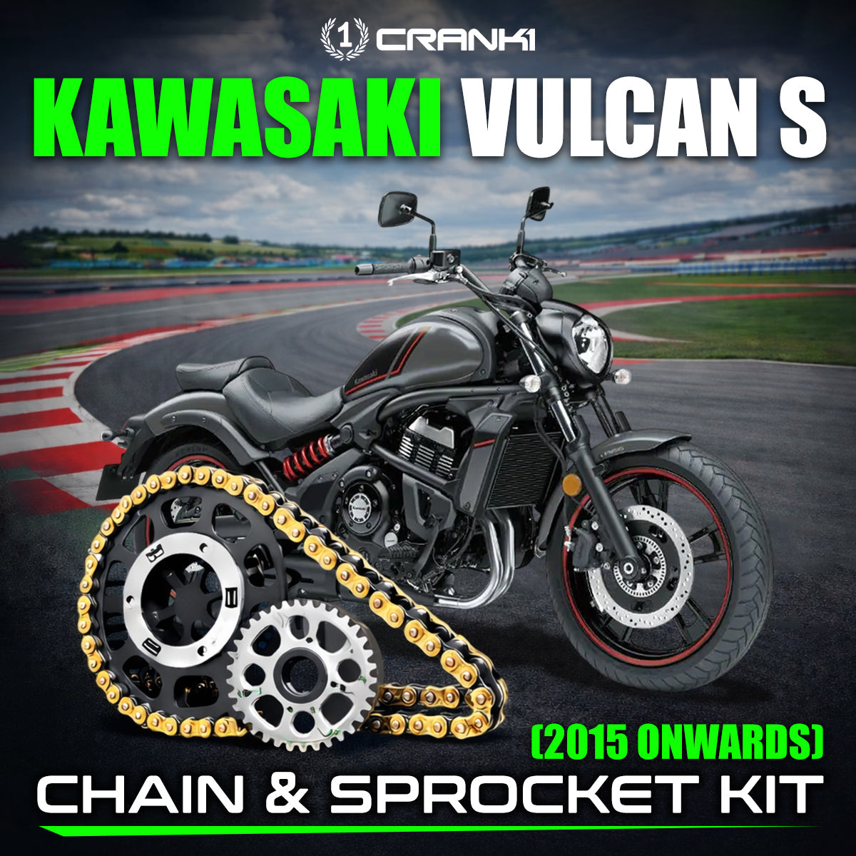 Chain And Sprocket Kit For Kawasaki Vulcan S 2015 Onwards - CRANK1