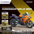 Ceramic Brake Pads For Left And Right Kawasaki Ninja 650 2006 2016 Front CRM534 CRM253 2 Sets CRANK1