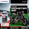 Sintered Brake Pads For Ducati Monster 821 2014-2017 - Rear - CB662 - 1 Set - CRANK1