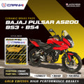 Ceramic Brake Pads For Bajaj Pulsar AS200 BS3 BS4 Front CRM479 1 Set CRANK1