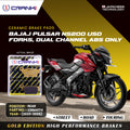 Ceramic Brake Pads For Bajaj Pulsar NS 200 USD Forks Dual Channel ABS Only 2023 2025 Rear CRM4174 1 Set CRANK1