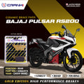 Ceramic Brake Pads For Bajaj Pulsar RS200 2024 2025 Rear CRM4174 1 Set CRANK1