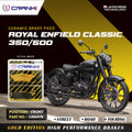 Ceramic Brake Pads For Royal Enfield Classic 350 500 Front CRM479 1 Set CRANK1