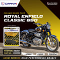 Ceramic Brake Pads For Royal Enfield Classic 650 Front CRM859 1 Set CRANK1