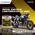 Ceramic Brake Pads For Royal Enfield Continental GT 650 Rear CRM359 1 Set CRANK1