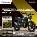 Ceramic Brake Pads For Triumph Scrambler 400 X Front CRM8609 1 Set CRANK1