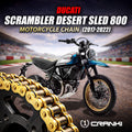 Chain For Ducati Scrambler Desert Sled 800 2017-2022 - 520 Pitch x 106 Links Gold ZVMX - CRANK1