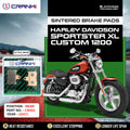 Sintered Brake Pads For Harley Davidson Sportster XL Custom 1200 2017 - Rear - CB452 - 1 Set - CRANK1
