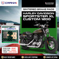 Sintered Brake Pads For Harley Davidson Sportster XL Custom 1200 2014-2016 - Rear - CB452 - 1 Set - CRANK1