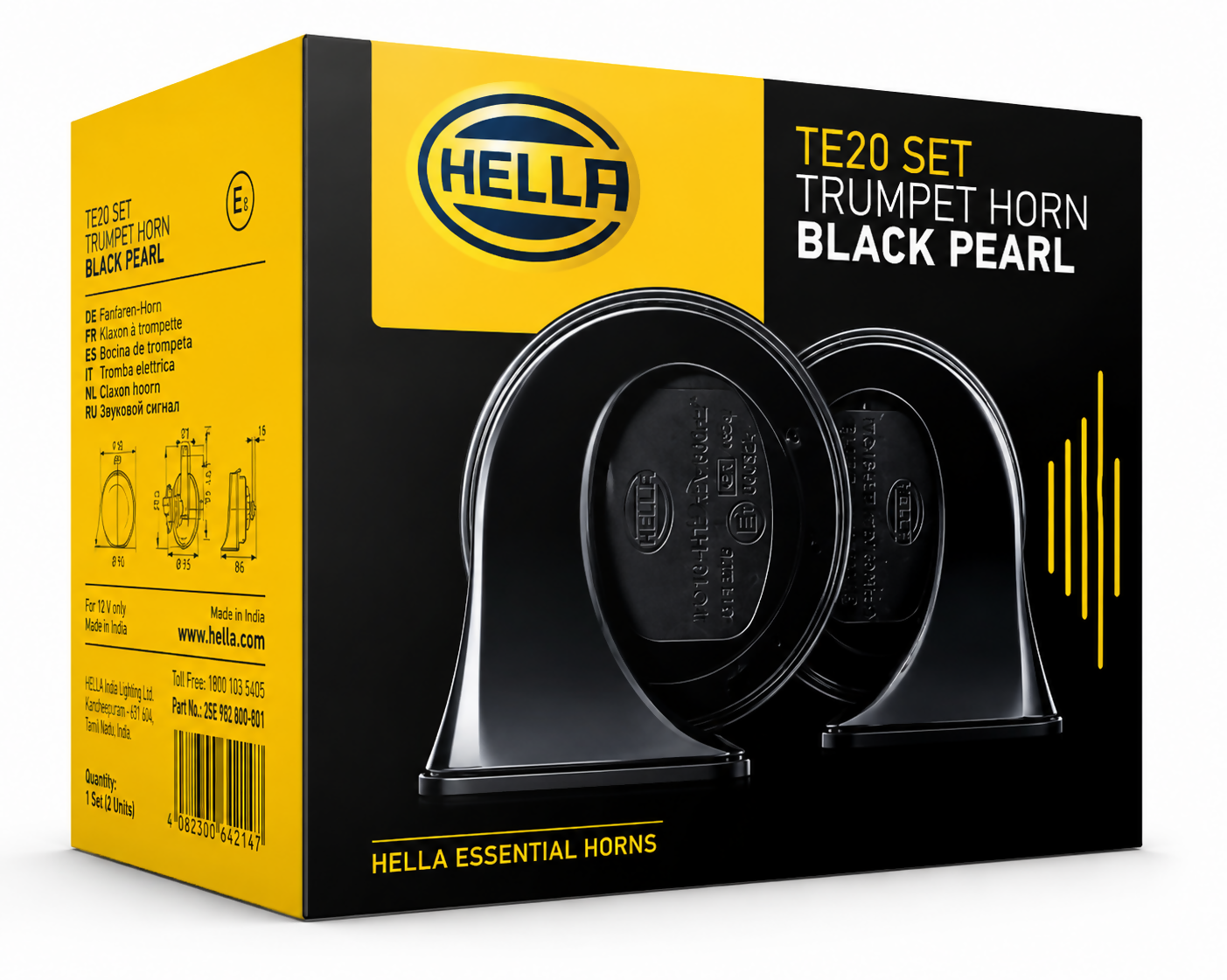 Hella TE20 Set Trumpet Horn Black Pearl
