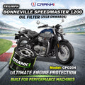 Oil Filter For Triumph Bonneville Speedmaster 1200 2018 Onwards - CPO204 - CRANK1